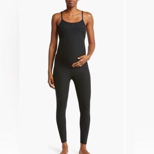 Beyond the Bump Charcoal Maternity Jumpsuit - Darkest Night - Small